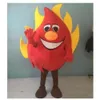 Trajes de mascote Halloween Natal Red Big Fire Mascotte Cartoon Plush Fancy Dress Mascot Costume