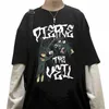 men's T-shirt Cross of Thorns Gothic T Shirt for Men Lg-sleeved Dark Hip-hop Tee Loose Oversize T-shirt Autumn Men Top T-shirt m3XW#