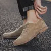 Scarpe casual Uomo Inghilterra Tendenza Stivali oxford in pelle scamosciata maschile Abiti da sposa in pelle Appartamenti Zapatillas Hombre Taglie forti