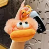 Porte-clés créatif monstre en peluche porte-clés drôle lèvres épaisses grands yeux mignon peluche poupée ornement porte-clés mode sac à dos voiture pendentif porte-clés