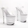 Dance Shoes Women's 20CM/8inches PVC Upper Plating Platform Sexy High Heels Sandals Pole 058