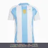 Argentine 3 étoiles Maillots de football Fans commémoratifs Version du joueur MESSIS DYBALA DI MARIA MARTINEZ DE PAUL MARADONA Kit enfants Hommes 2024 Copa America Cup Camisetas