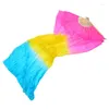 Decorative Figurines Extended Faux Silk Belly Dance Fan Veils Long Folding Fans For Shows Performances Gift Teachers M68E