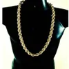 Men's Hip Hop Heavy 18K Gold Plated 9mm 30 inch Rope Chain Necklace242w