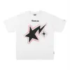 Men's T-Shirts American Street Star Print Summer T-shirt Y2K Personalized Loose Fashion And Mens Retro Brand Straight Top With Half Sleeve 240327