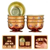 Vinglas Tibetansk dyrkan Cup Water Bowl Lotus Holder Erbjudande container