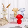 Vases Glass Vase Mushroom Shape Transparent Flower Bottle Hydroponic Table Decoration Creative Home Accessories