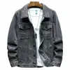 Jeans Mantel für Männer Biker Grau Denim Jacken Mann Breite Schultern Motorrad Herrenmode Marke Fi Winter Oberbekleidung Casual Y2k G S437 #