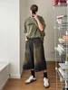 Reddachic Y2K denimshorts för män Colossus Wide Leg Jorts Croped Baggy Jeans Vintage Wed Low Midjebyxor Korean Stylish J3XB#