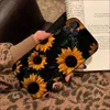 Capa de TPU macia de girassol para iPhone 15 Pro Max 14 Plus 13 12 11 XS MAX XR X 8 7 6 Iphone15 Folhas Borboleta Primavera Flor Pegadas Nascer do sol Moda Capa para celular