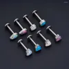 Ohrstecker G23 Titan Lippe Labret Ohr Nase 16G Tragus Conch Knorpel Opal Nicht allergisch Machen Sie Geschenk für Frauen Piercing-Schmuck