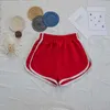 Summer American Sports Shorts Womens Loose Casual Yoga Fitness Spicy Girl Color Blocking Side Stripes Wide Ben Hot Pants