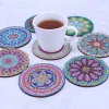 Knives 1/5/8pcs/set New Diy Diamond Painting Coaster Mandala Drink Cup Cushion Nonslip Table Placemat Insulation Pad Kitchen Accessori