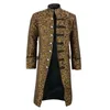 gothic New Men's Vintage Tailcoat Jacket Gothic Steampunk Lg Sleeve Jacket Victorian Dr Jacket Halen Casual Butt Clot 14s2#