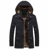 Mens grueso cálido militar carga abrigo hombre chaqueta invierno casual cott acolchado parkas masculino multi-bolsillo sudaderas con capucha hombres parka t7np #