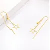 Kolczyki Dangle Long Tassel Star Drop for Woman Girls Uszy Linie Elegancka biżuteria