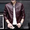 Mens Biker Leather Jacket 2023 Autumn New Men's Fi Trend Decorative Motorcycle Leather Coat W2BD#