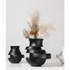 Vases Abstract Geometry Black And White Laminated Resin Art Decoration Flower Arrangement Accessories Home