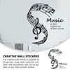 Wallpapers Musical Note Stickers Decoration For Bedroom Black Mirror Wall Decals Wallpaper