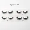 30pairspack visofree lashes 3d mink eyelashes full strip chare handmade hair multiuse makeup false 240318