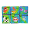 New 6Pcs Cloth Baby Toddler Activity Cube Soft Fabric Building Blocks Construction Set Toys For Boys Girls