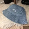 Katlanabilir Tasarımcı Denim Kova Şapkası Kadınlar Yaz Yıkanmış Kova Şapkaları Bob Caps Hip Hop Gorros Erkek Kadınlar