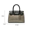 wholesale ladies handbags 7 colors elegant atmosphere snake handbag large capacity three piece fashion crocodile bag daily Joker stone women backpack 5608#