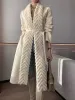 Ny europeisk och amerikansk fashionabla ytterkläder pälsjacka för kvinnor vinter kashmir naturlig mink päls krage packet kappa