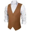 men's Suede Leather Vest Vintage Cowboy Style Sleevel Jacket Slim Fit Western Wedding Waistcoat with Pocket Sleevel Jacket w7v8#