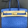 Borsa a mano in vera pelle di struzzo in pelle Bk Borsa da donna Borsa a tracolla con una spalla Luxury Light Luxury Dpgi 5F5A