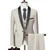 남자 가을 웨딩 파티 3 조각 재킷 바지 세트 대형 크기 5xl 6xl 수컷 블레이저 코트 바지 vest fi slim fit suit d5rq#