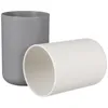 Mugs 2pcs Holder Bathroom Cups Brushing Tumbler Reusable Drinking Cup Rinsing For Home ( White And Grey )