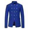 2024 Stand Court Butt Blazer Manteau Vintage Mariage Prom Casual Costume Gentleman Fi Élégant Banquet Dr Costume Veste V1Fz #