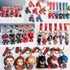 Wholesale inventory Clearance Cartoon Keychain Pendants Anime Car Key Ring Cartoon Doll Backpack Pendant Toys Gift