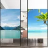 Window Stickers Dekorativa fönster Film Integritet Seaside View Glass Inget lim Static klamrar Frosted For Home Decor