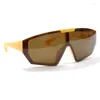 Óculos de sol oversized clássico masculino moda ao ar livre marca design à prova de vento óculos de sol esportes escudo grande quadro masculino uv400 óculos