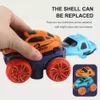 Föränderlig antigravitetsmonterad spår med LED -lysande racerbil Flexibla racingspår Rail Toys for Boys Kids Gifts 240313