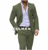 Männer Anzüge Blazer Sets Hosen Männlich Schlank Gentleman Angepasst Zwei Stück 2023 Bräutigam Smoking Männlich Homme WeddingBlazer + Hosen 76YR #