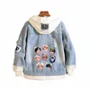 New Stray Kids Kpop Costumi Giacche Uomo Donna Fi Trend Y2k Giacca di jeans Primavera Autunno Casual Cappotto con cappuccio Outwear 2023 r8Dq #