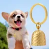 Suministros para fiestas Llavero con campana para perros pequeños Campanas retro de latón Adorno multiusos Jardín de pared Lindo con sonido nítido Accesorios para collares para mascotas