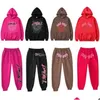 Mens Tracksuits Spider Trapstar Track Suits Hoodie Designer 555 Sp5Der Sweatshirt Man Young Thug 555555 Two-Piece With Womens Spiders Otsd6