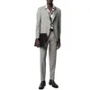 Duas peças Houndstooth Men Suits Fit Slim Custom Made Bonito Cott Spring Suits Two Butt Formal Busin Coat + Pant x8NJ #