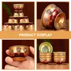 Wine Glasses Tealight Holder Water Bowl Metal Glass Tabletop Buddhism Cup