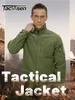 Tacvasen Men's Fleece Jacket Full Zip Tactical Jackets Outdoor Handing Coats With Zipper Pockets Work Jacket Windbreaker Overcoat D1XO#