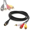 Special Offer New Hot Sale Durable 1.8M 6ft Audio Video AV Cable For Sega Saturn A/V RCA Connection gold Cord