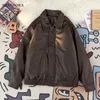 Vintage Maillard PU veste en cuir pour hommes femmes hiver Cott manteau unisexe tout-match beau américain rétro moto haut F0hu #