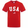 USA Vlag Straat Persality Brief Mannen Vrouwen T-shirts Cott Oversized Korte Mouw Losse T-Shirt Ademend Oversized Tops f4CP #