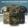 Hommes Casual Manches Courtes Tactique Militaire T-shirts Camouflage T-Shirt À Séchage Rapide En Plein Air Gym Top T-shirts Cargo T-shirt Mâle Vêtements 240321