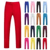 20 couleurs hommes Boutique solide Busin Slim Fit costume pantalon formel marié mariage Fi bureau pantalon social grande taille 6XL-M d7Xs #