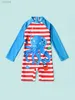 One-Pieces Baby Long Sleeve Bathing Suit Infant One-piece Rashguard Swimsuit Beach Sunsuit Water Sport Surfing Swim Shirt 24327